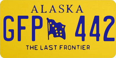AK license plate GFP442