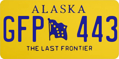 AK license plate GFP443