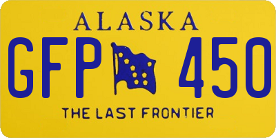 AK license plate GFP450