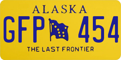 AK license plate GFP454