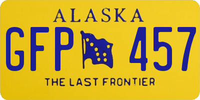 AK license plate GFP457