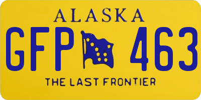 AK license plate GFP463