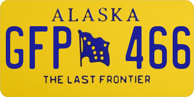 AK license plate GFP466