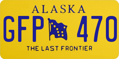 AK license plate GFP470