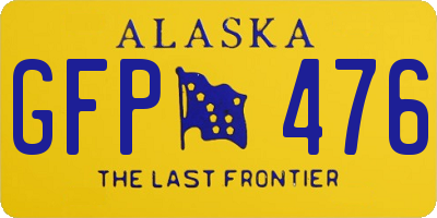 AK license plate GFP476