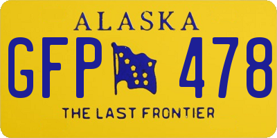 AK license plate GFP478