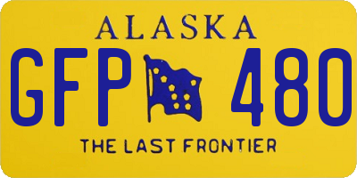 AK license plate GFP480