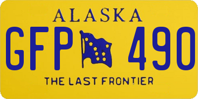 AK license plate GFP490