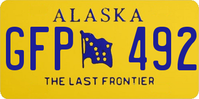 AK license plate GFP492