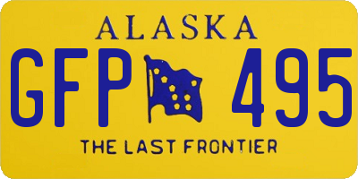 AK license plate GFP495