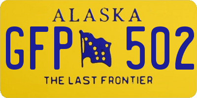 AK license plate GFP502