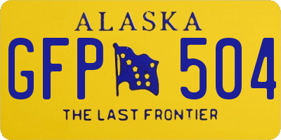 AK license plate GFP504