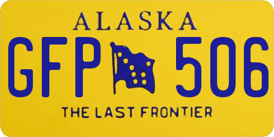 AK license plate GFP506