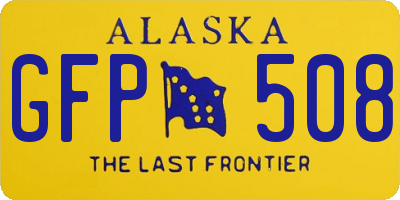 AK license plate GFP508