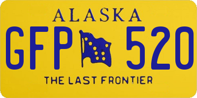 AK license plate GFP520