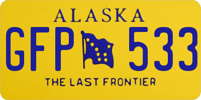 AK license plate GFP533