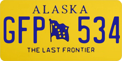 AK license plate GFP534