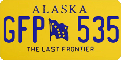 AK license plate GFP535