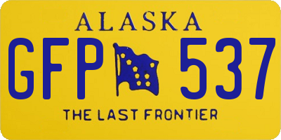 AK license plate GFP537