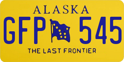 AK license plate GFP545
