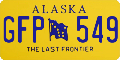 AK license plate GFP549