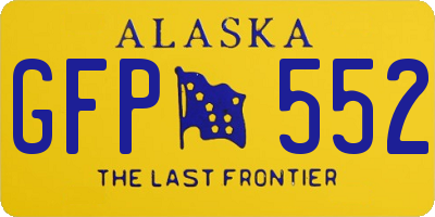 AK license plate GFP552