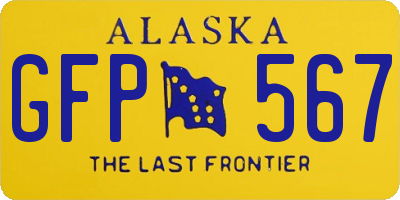 AK license plate GFP567