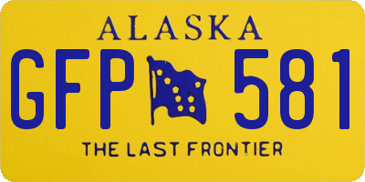 AK license plate GFP581