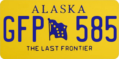 AK license plate GFP585