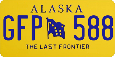 AK license plate GFP588