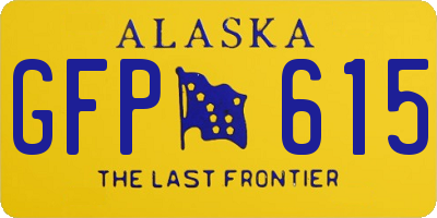 AK license plate GFP615