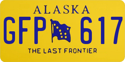 AK license plate GFP617
