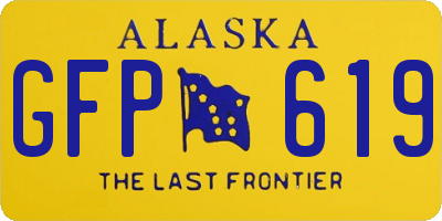 AK license plate GFP619