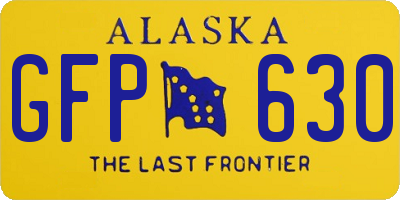 AK license plate GFP630