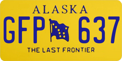 AK license plate GFP637