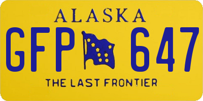AK license plate GFP647