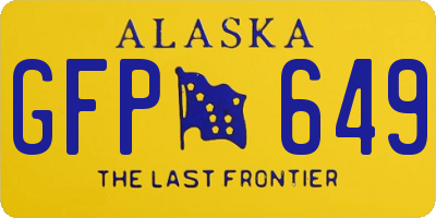 AK license plate GFP649