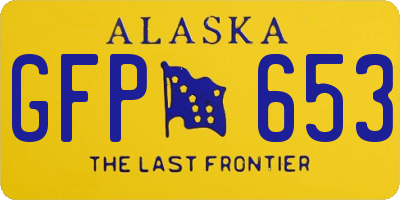 AK license plate GFP653