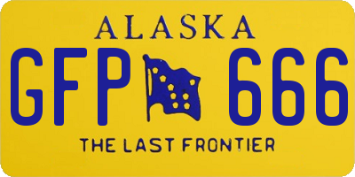 AK license plate GFP666