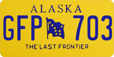 AK license plate GFP703