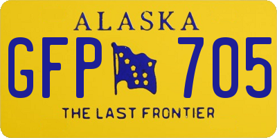 AK license plate GFP705