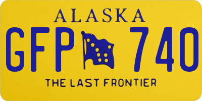 AK license plate GFP740
