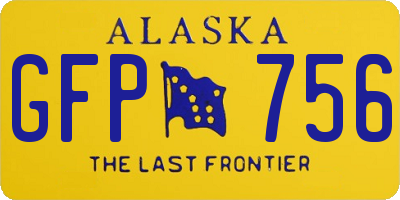 AK license plate GFP756