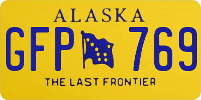AK license plate GFP769