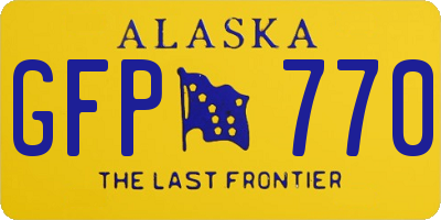 AK license plate GFP770