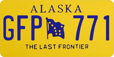AK license plate GFP771