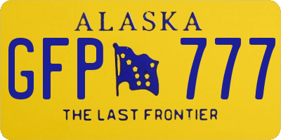 AK license plate GFP777