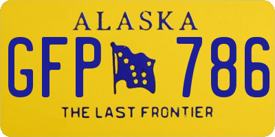 AK license plate GFP786