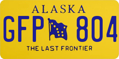 AK license plate GFP804