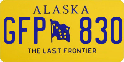 AK license plate GFP830